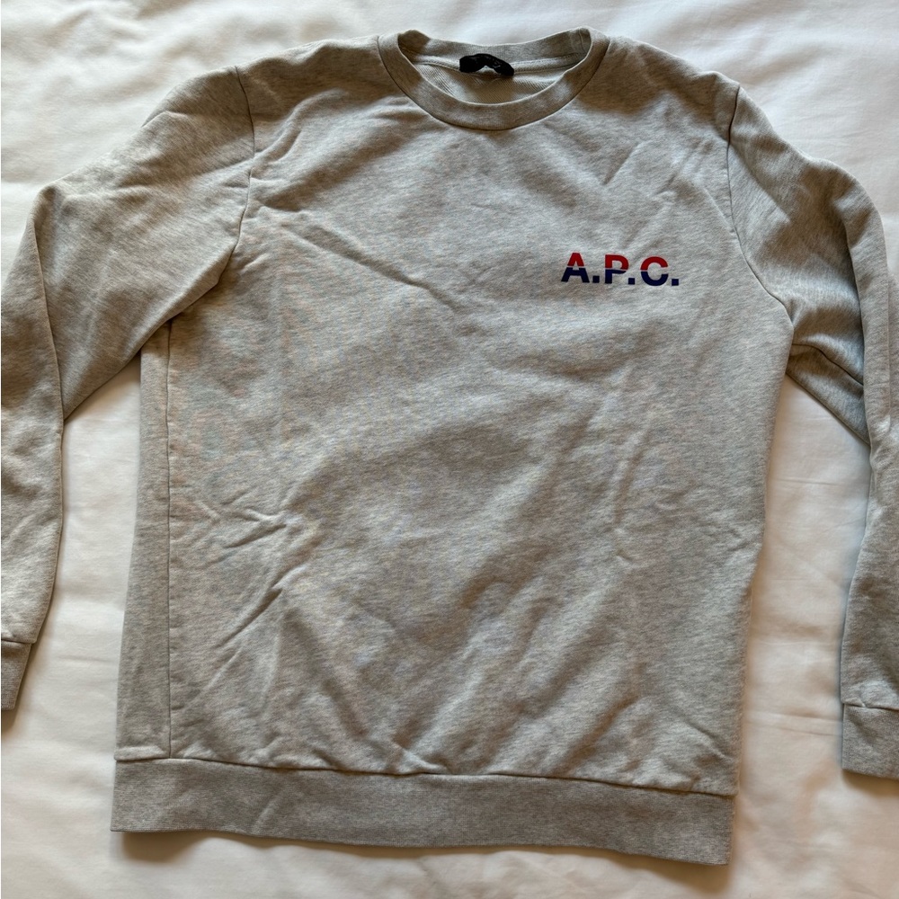 APC Grey Pullover with logo, size Large
